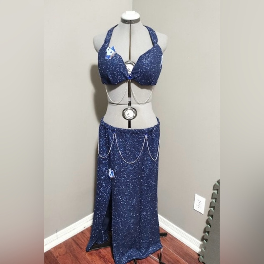 Hand made New Belly Dance Costume. 36B and 36-41 Inch Hip. One of a Kind